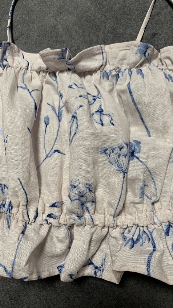 Топ h&m linen strappy top