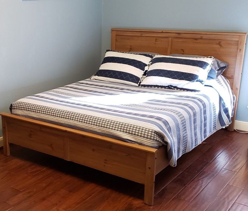 Łóżko Ikea Aspelund 140x200 + szuflada + stelaż + materac GRATIS + tra