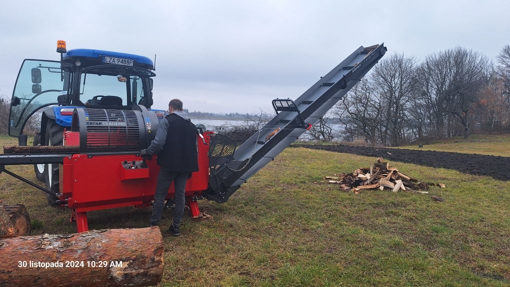 Rąbanie, łupanie, ciecie drewna opałowego