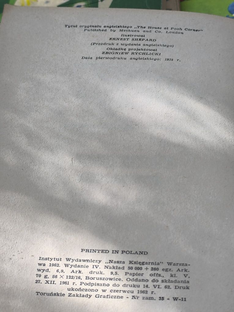 Chatka Puchatka. A.A. Milne. 1962r!