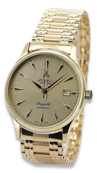 Złoty zegarek Seagold Atlantic 14k automat mw015y&mbw012yo Gdańsk