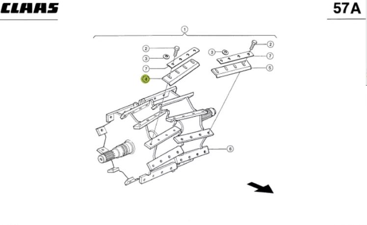 Nóż Noże do trawy Claas Jaguar 682, 685, 685 SL, 690, 690SL ,695 SL