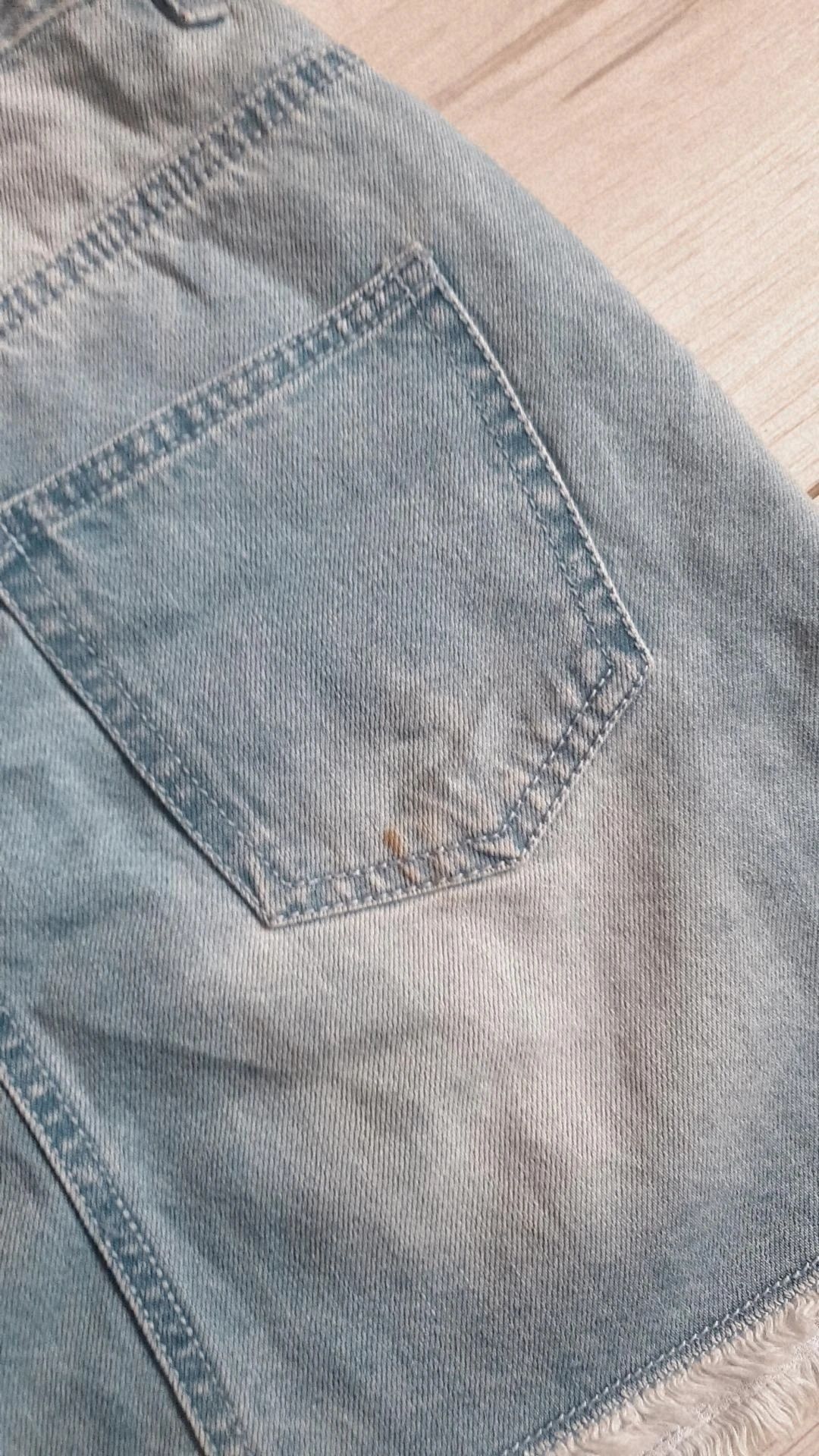 Spódnica mini jeansowa z perełkami butik hit glamour wyprzedaż sexi