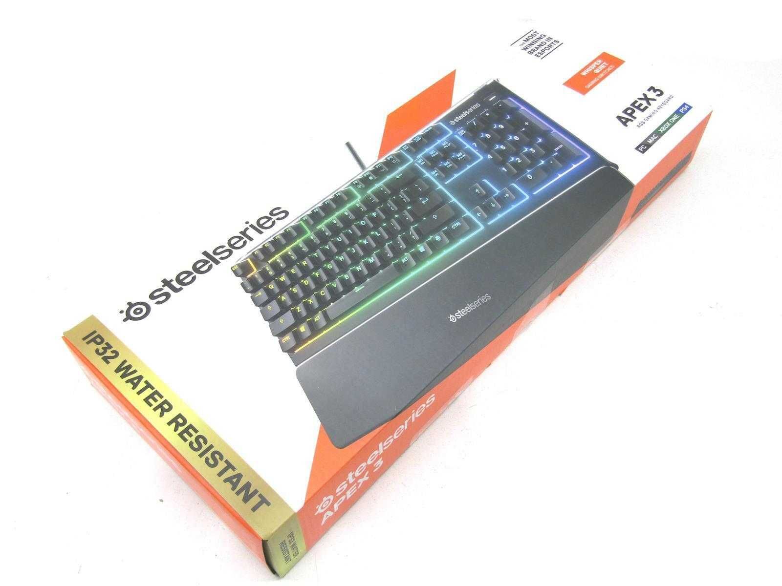 Нова ігрова клавіатура SteelSeries Apex 3 64795 Gaming Wired USB RGB