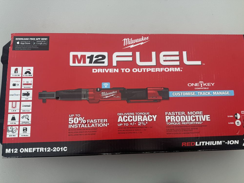 MILWAUKEE M12 ONEFTR12-201C - Cyfrowy klucz dynamometryczny