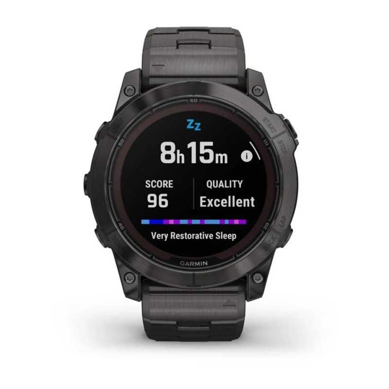 Garmin Fenix 7X Pro Sapphire Solar Carbon DLC Tit. Vented Tit Bracelet