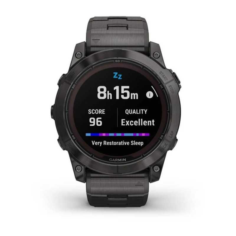 Garmin Fenix 7X Pro Sapphire Solar Carbon DLC Tit. Vented Tit Bracelet