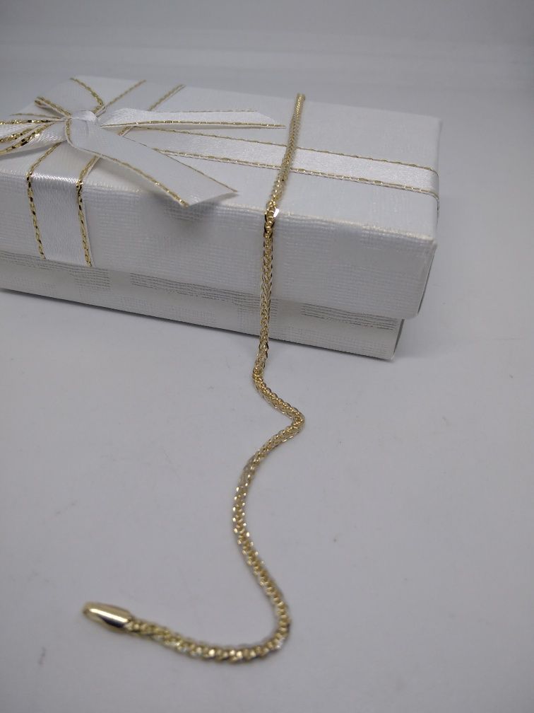 Złota bransoletka lisi ogon złoto 585 19 cm