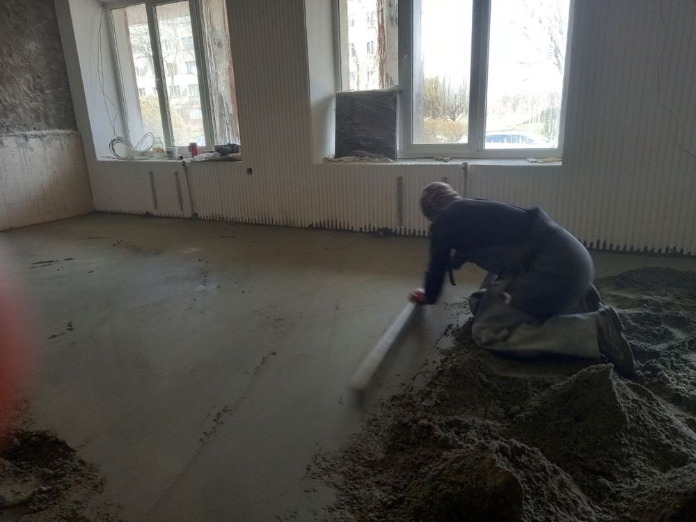 ШВИДКО та ЯКІСНО‼️Машинна напівсуха стяжка підлоги. Гіпсова штукатурка