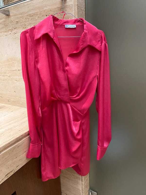 Vestido rosa vivo nacional