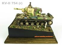 Diorama, model KV-II 754(r) 1:35