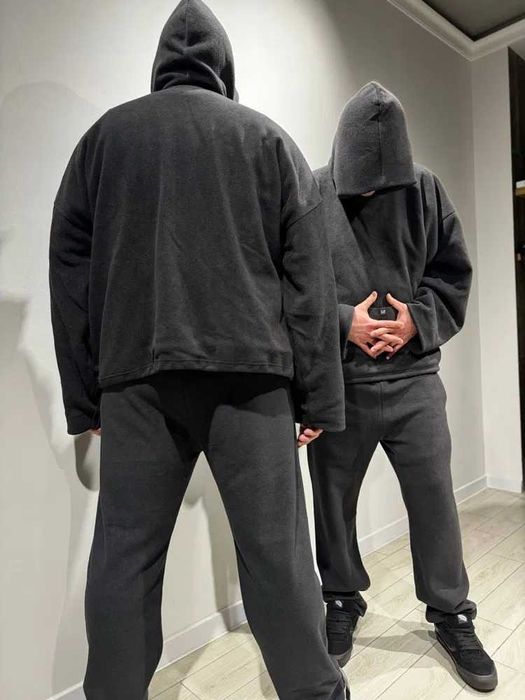 Худи yzy x gap (yeezy balenciaga polar fleece hoodie blk) с америки l