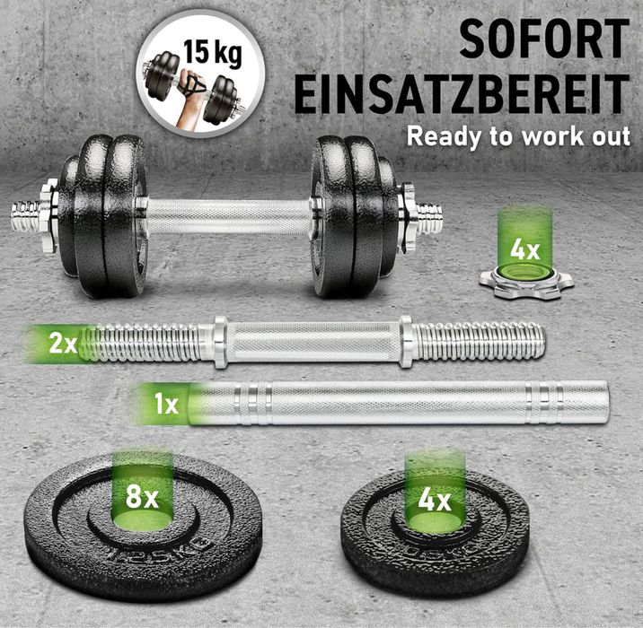 Zestaw hantli 15kg