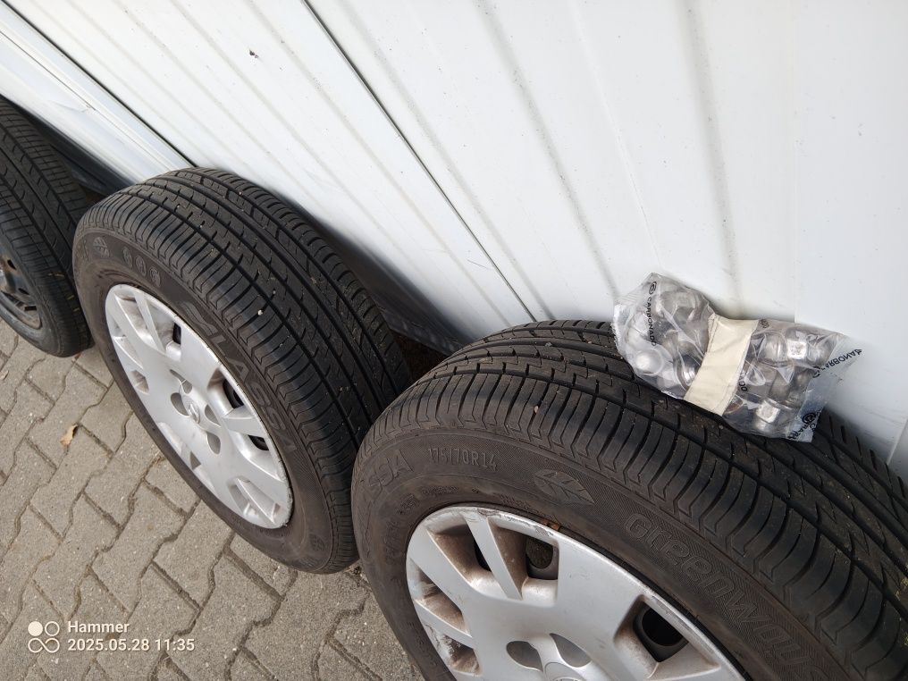 Koła felgi stalowe opony letnie 14 4x100 Hyundai i10 i20 kia picanto