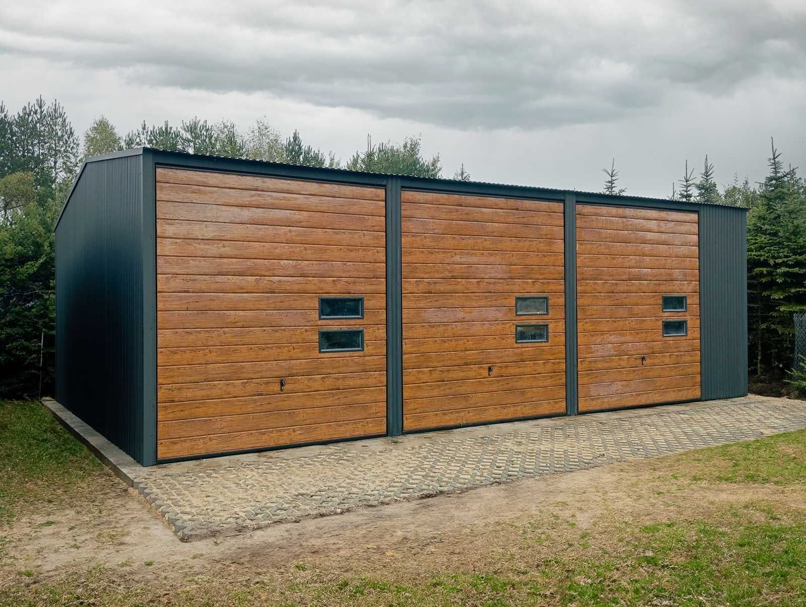 Garaż blaszany Halas stalowa 15x7, Producent na wymiar, garaże i hale