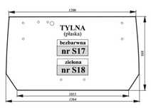 Szyba klapy tylnej pasuje do Zetor proxima/forterra
