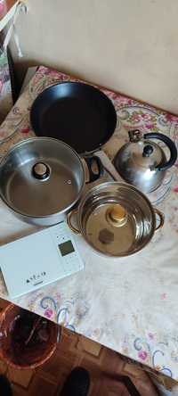 Посуда кухонная сковородка кастрюля с нержавейки для всех видов плит