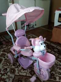 Дитяча коляска-велосипед для дівчинки 1,5-5 років