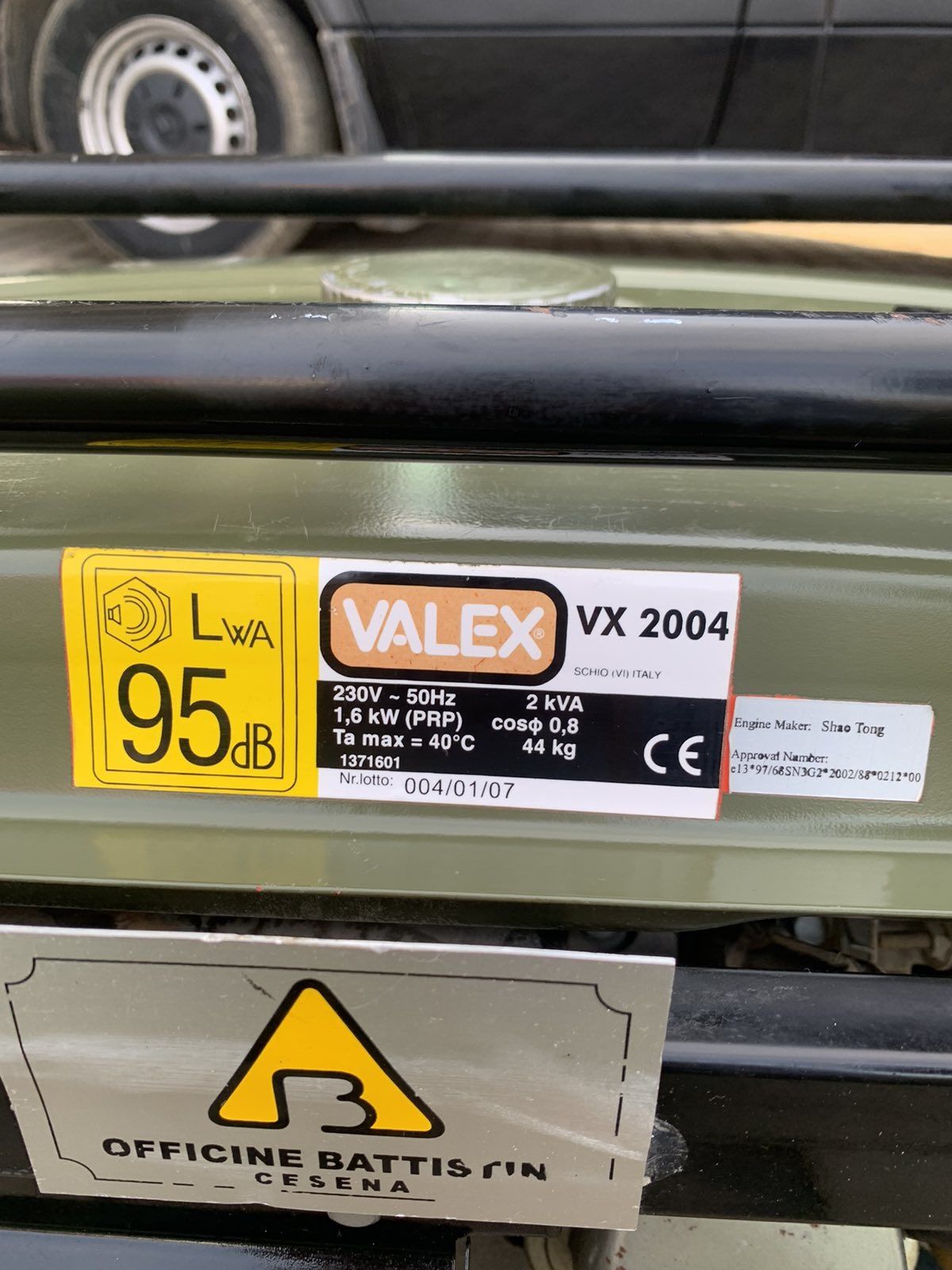 Бензиновий генератор Valex VX2004 1,6 кВт 2000 Вт, Італія