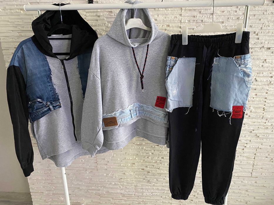 Acqua Limone set dres łączone materiały dżins + kurtka Uni Jedyny