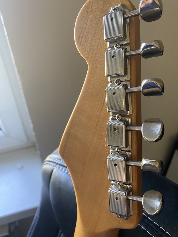 Fender Stratocaster customized Meksyk, daphne blue nitro