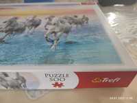 Puzzle białe konie Trefl 500 NOWE koń morze