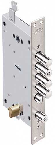 Врезной взломостойкий двухсистемный замок Эльбор Рубин 1.08.46