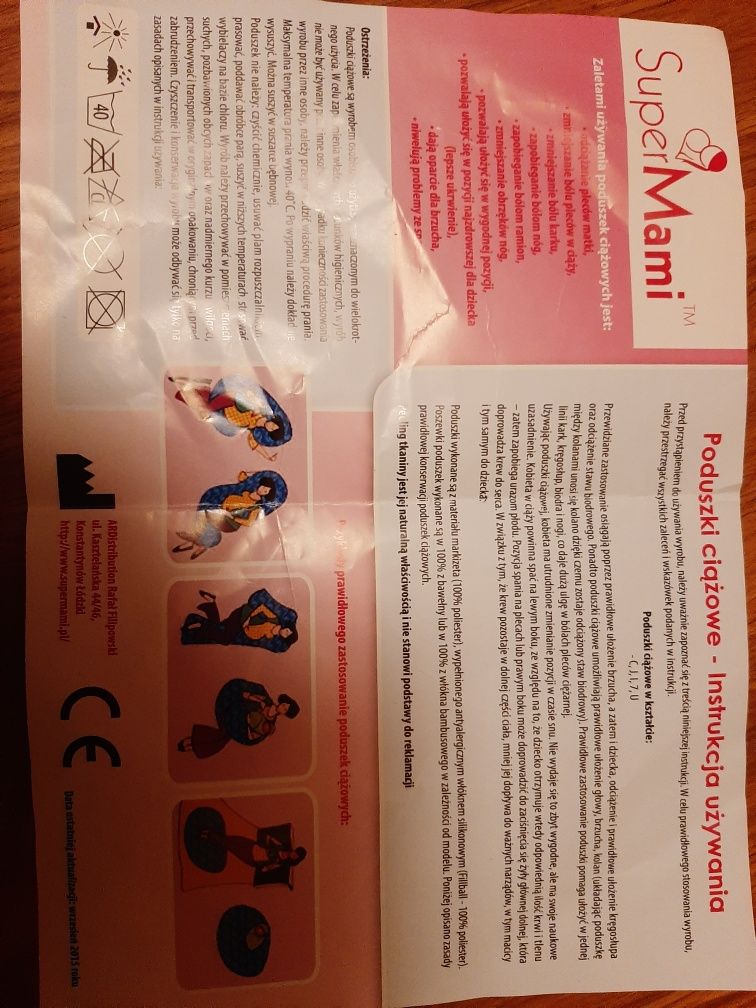 Poduszka dla kobiet w ciąży typ C