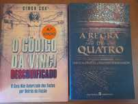 Livro "A regra de quatro" e "código da Vinci  descodificado"
