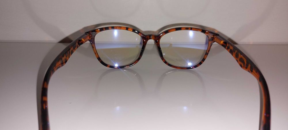 Okulary zerówki brązowe panterka