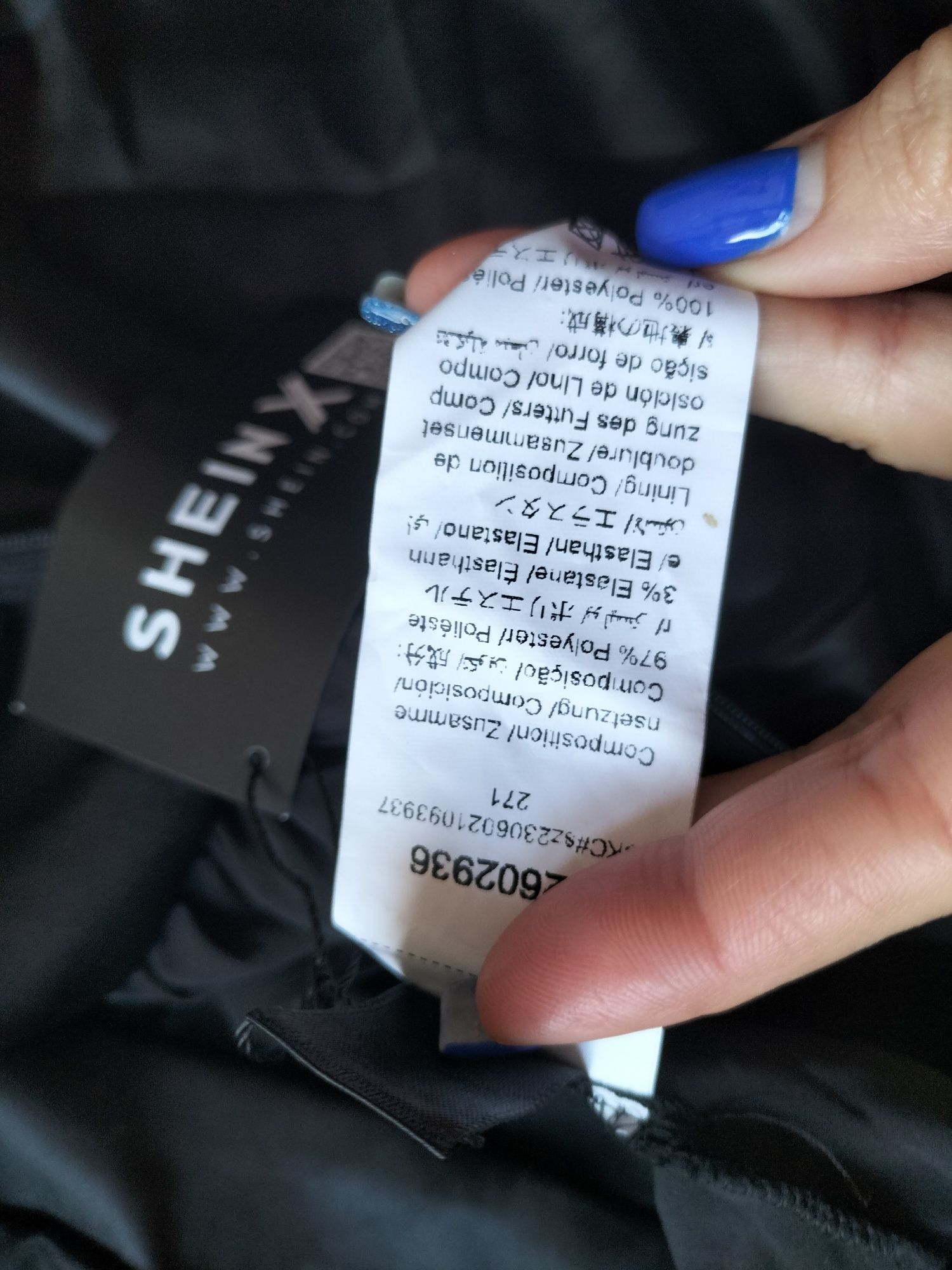 Macacão preto/prateado Shein  Novo