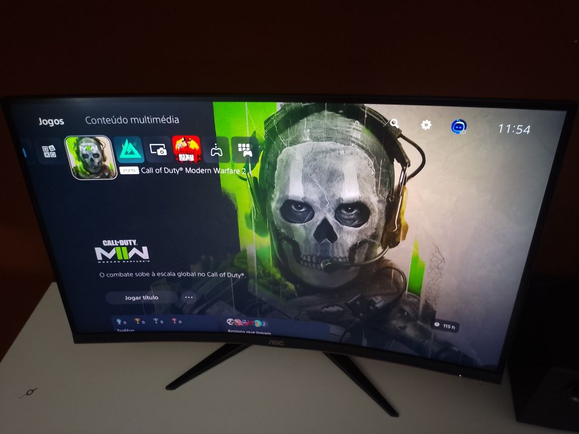 Monitor Gaming AOC 32  mais colunas Logitech 2.1