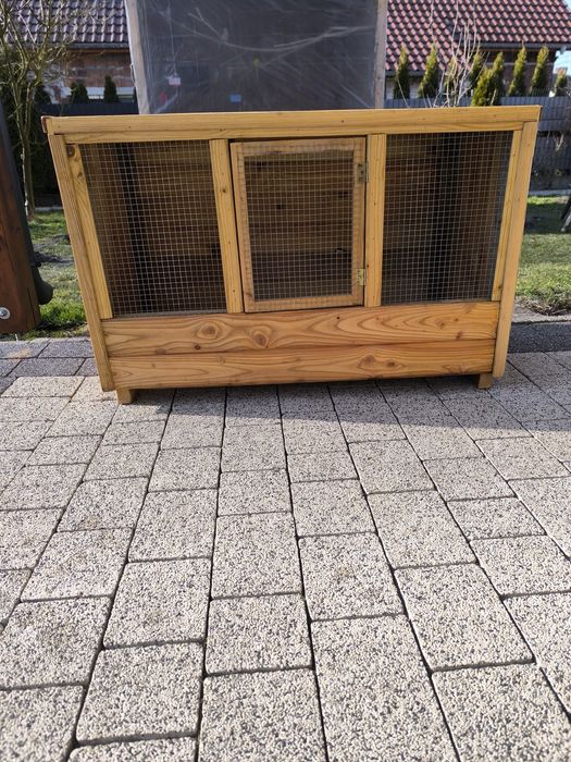 Klatka dla królików z drewna, 105 cm, wysyłka 50 zł