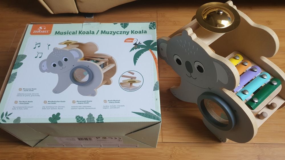 Zabawka drewniana Muzyczny Miś Koala Smiki Smyk z kartonem