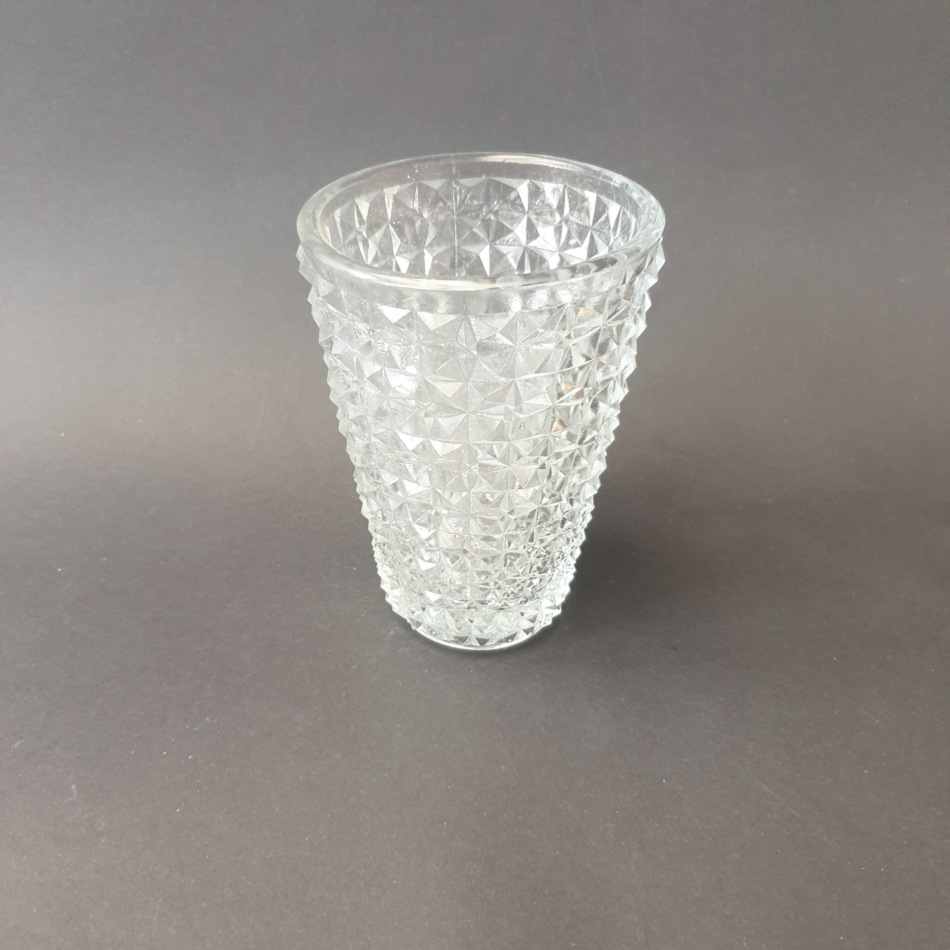 Wazon diamenty ćwieki  Lausitzer Glas DDR PRL design