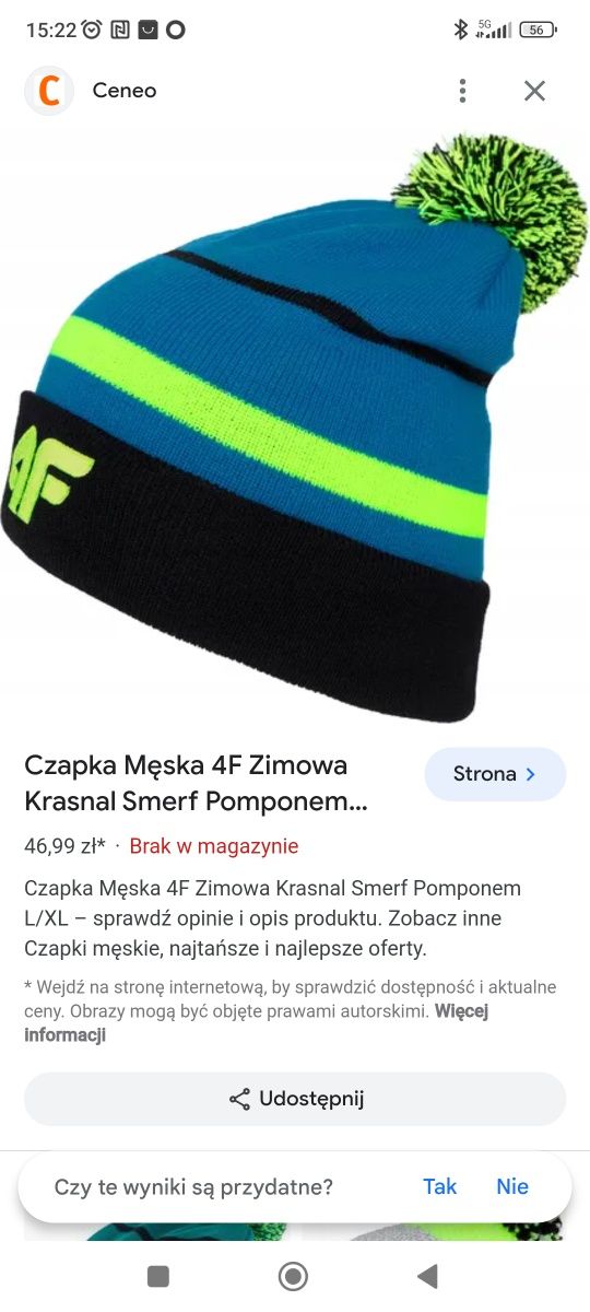 Czapka zimowa 4F