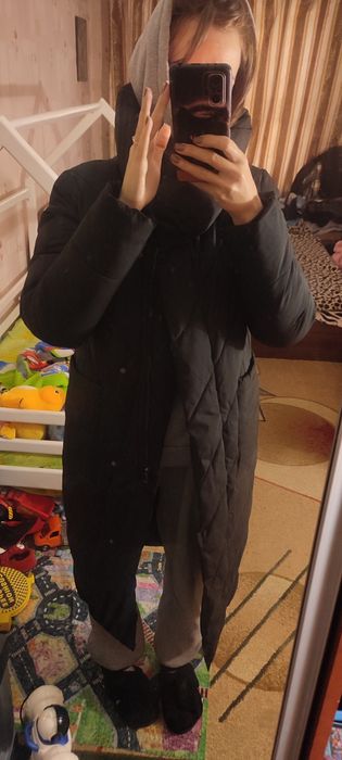 Зимове  стьобане пальто,зимова куртка довга