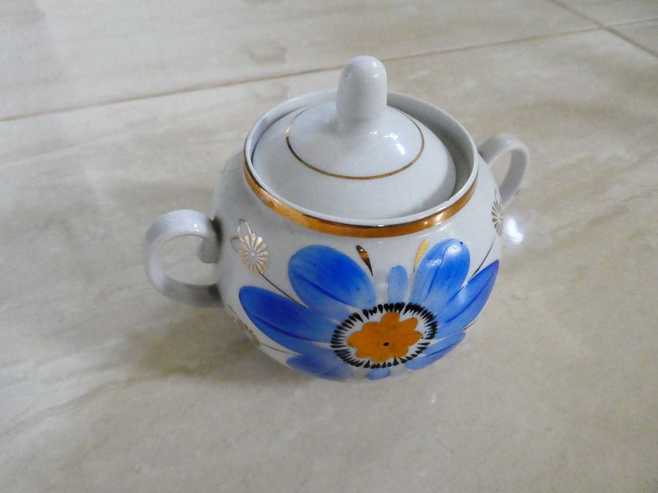 komplet cukiernica, dzbanuszek, mlecznik