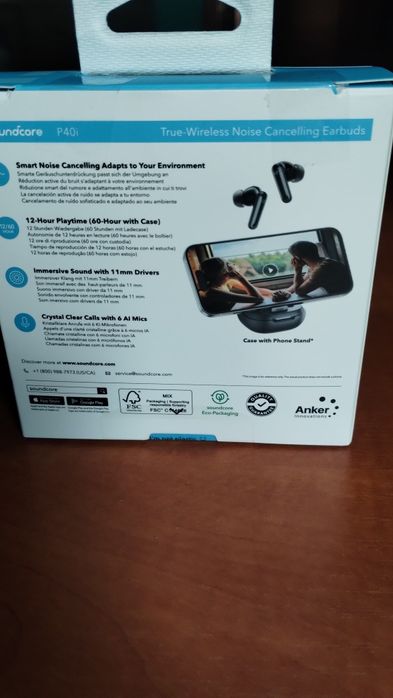 Słuchawki bezprzewodowe douszne z redukcją szumów