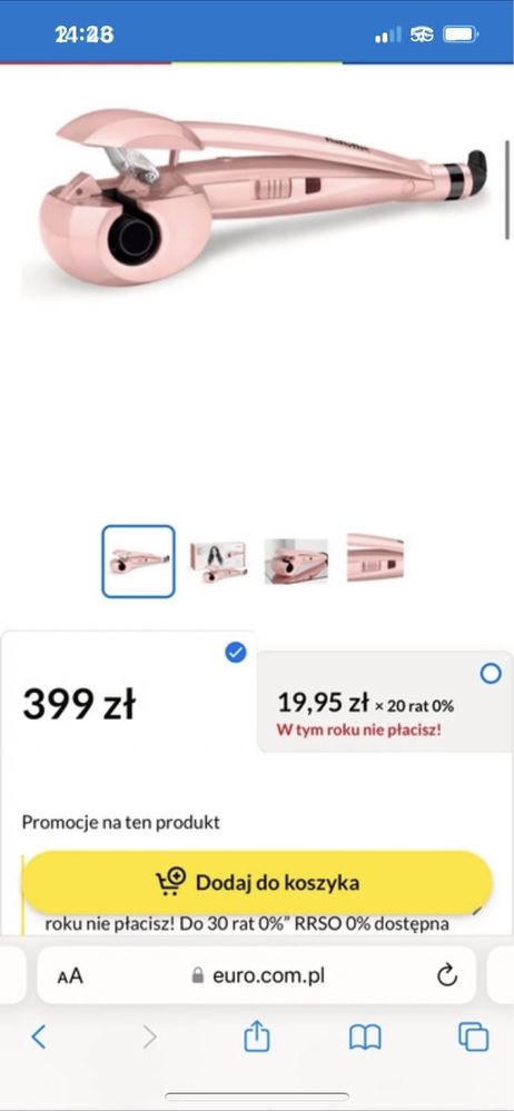 Automatyczna lokowka Babyliss rose blush curl