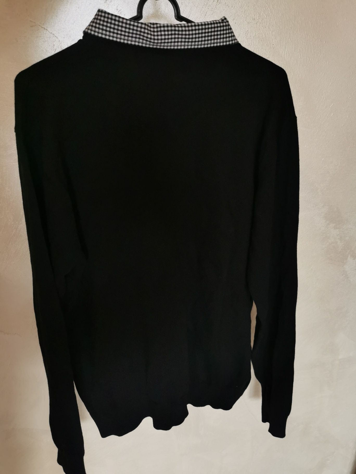 Pierre Cardin Sweter męski wstawka z koszulą