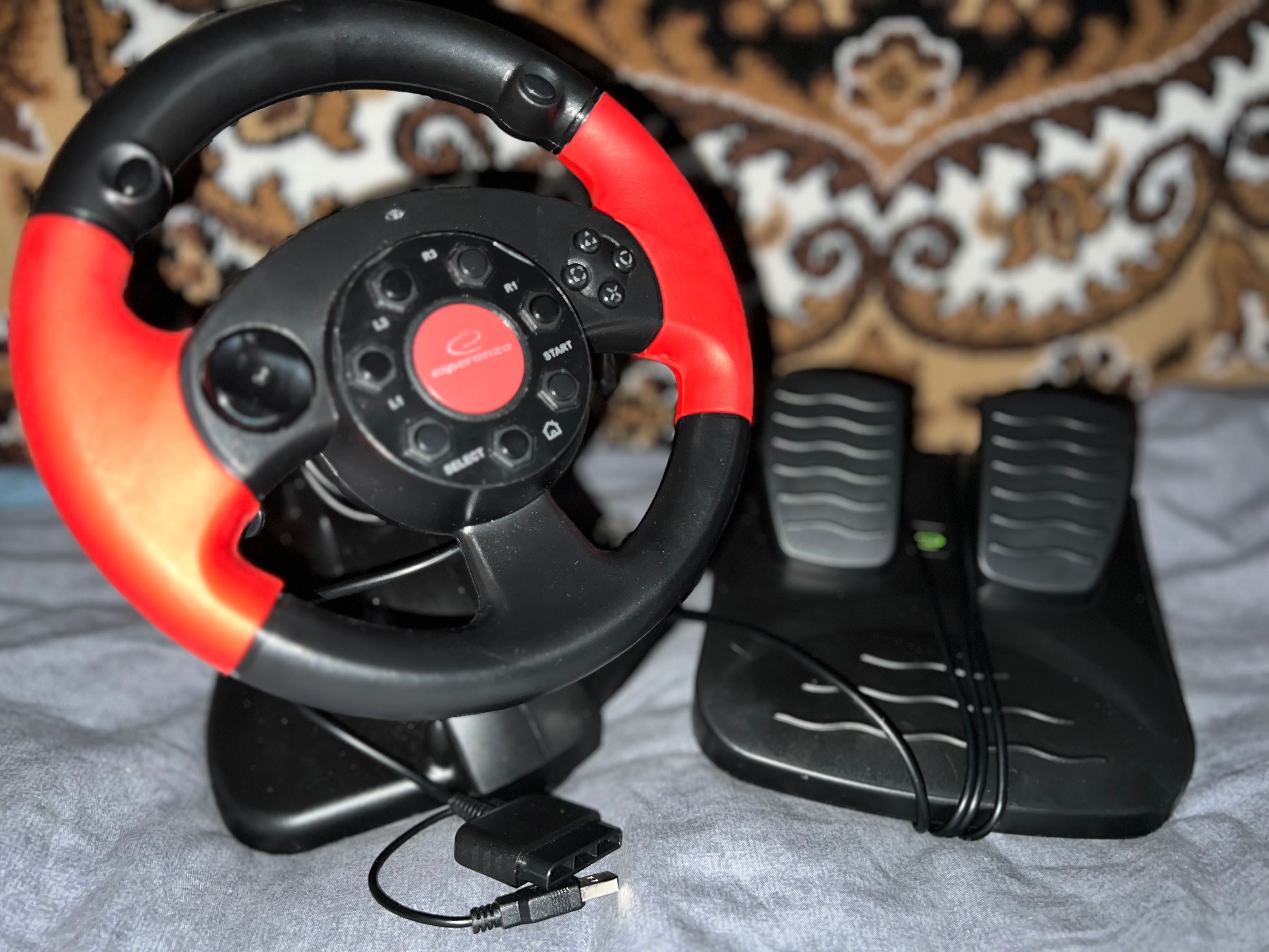 Игровой руль с педалями высокооктановый ПК/PSX/PS2/PS3 EG103