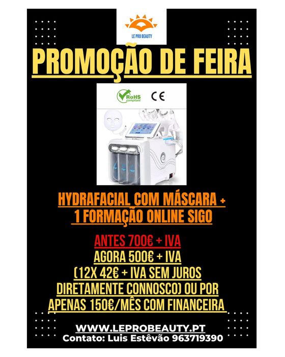 Hydra Facial Dermoabrasão com máscara + Curso Formação