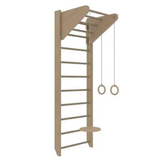 Drabinka gimnastyczna + drążek zawieszany + kółka gimnastyczne