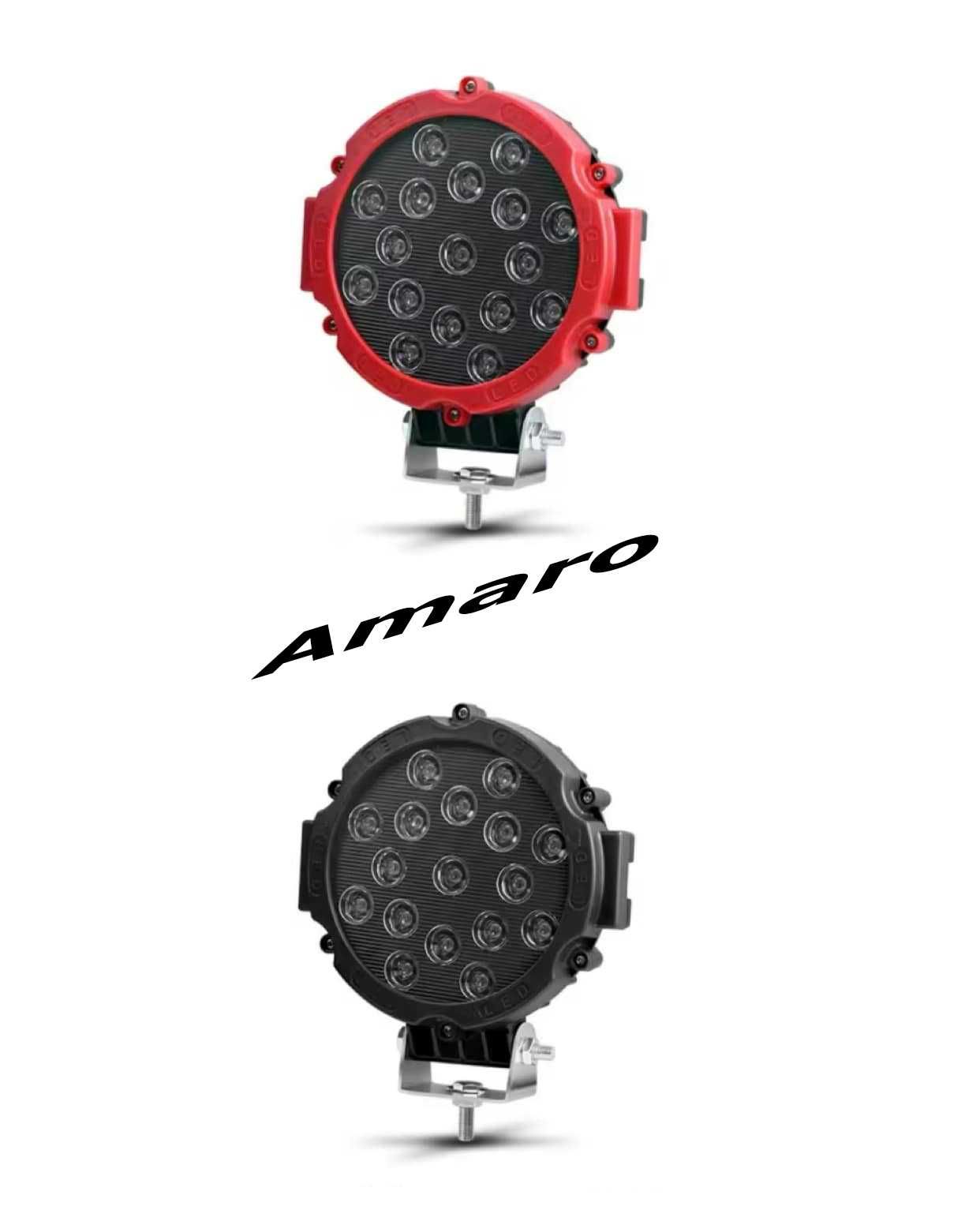 2 Farois de Led 51W 3800LM IP67 Jipe/Off Road/4x4 (2 Cores) | NOVOS