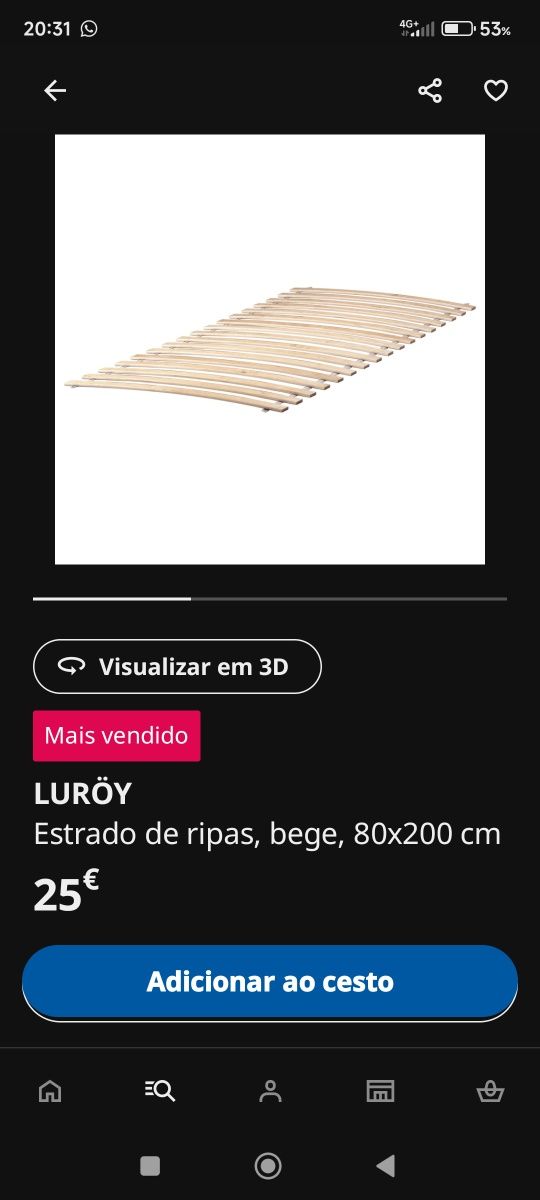 Estrados IKEA Luroy 80x200