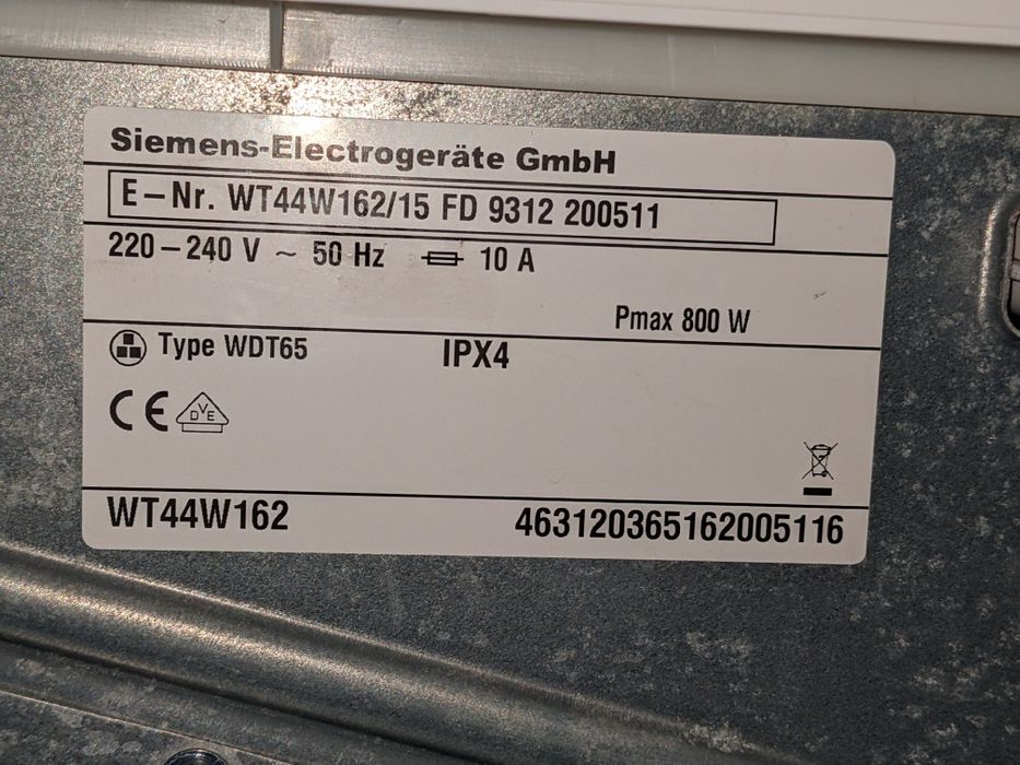 Сушильна машина Siemens IQ 500 7 kg A++/компресорна тепловий насос