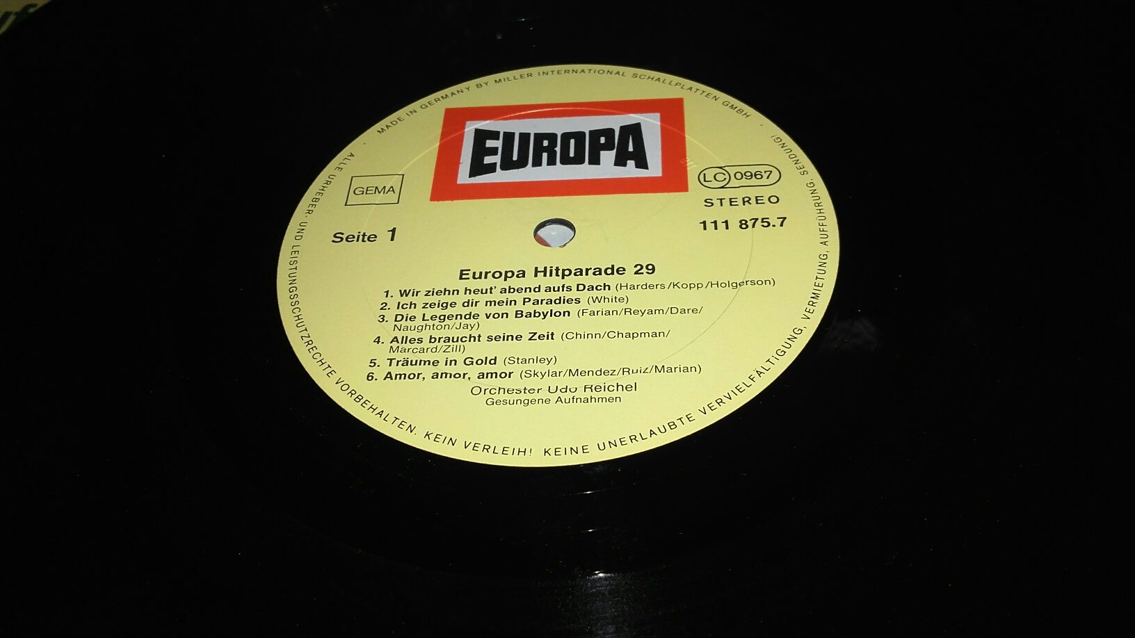 Платівка вінілова - Europa Hitparade 29 / (Rtv mar)