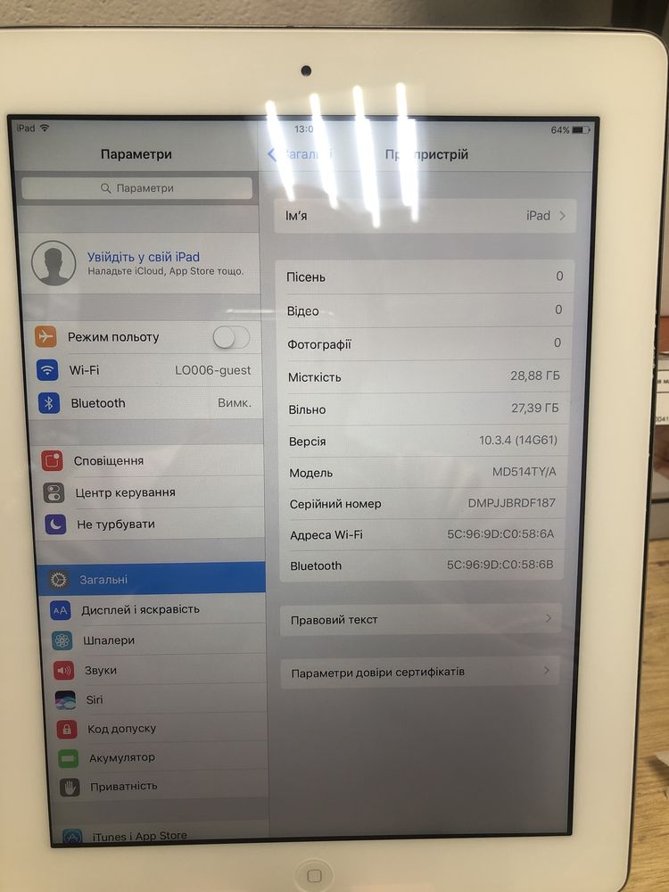 Планшет iPad 4th Gen