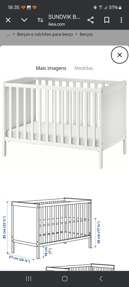 Berço de bebé Ikea
